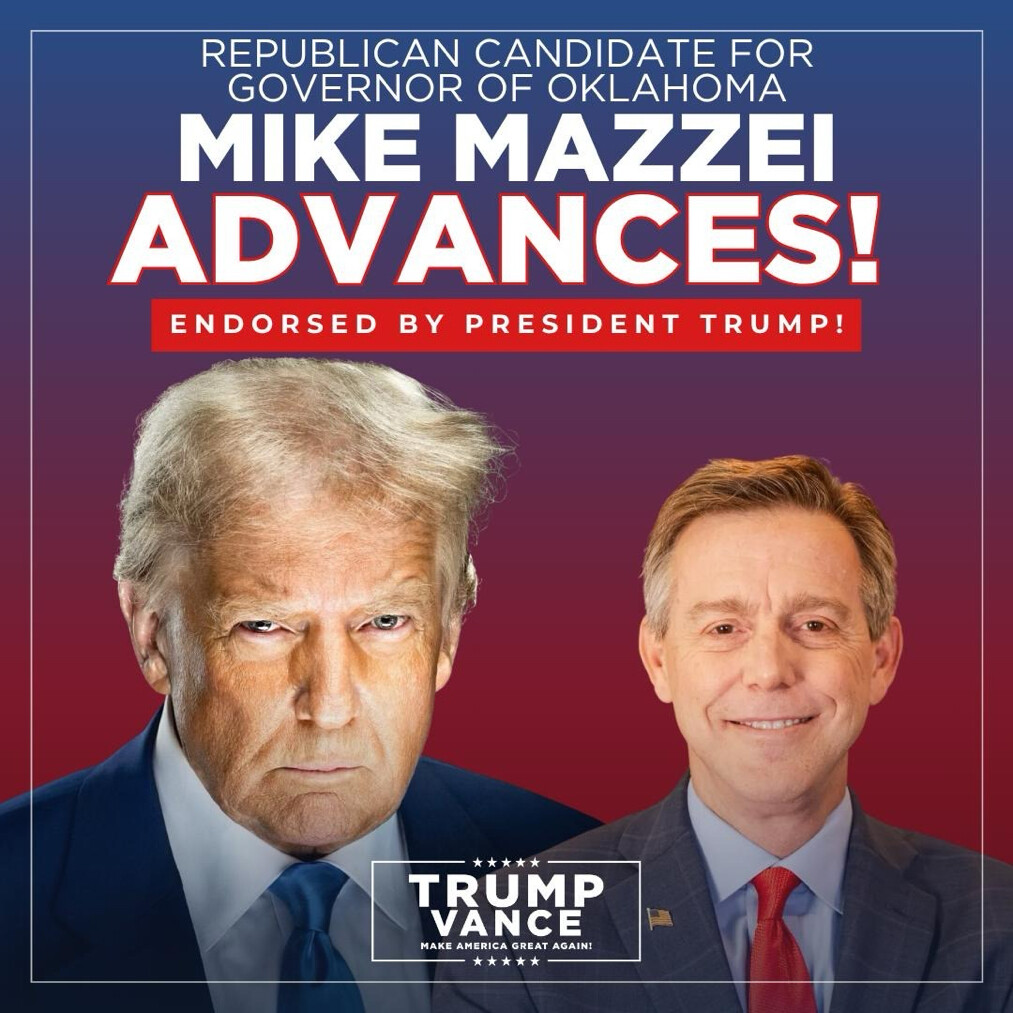 Trump Endorses Mike Mazzei as Republican Advances in Oklahoma Governor’s Race