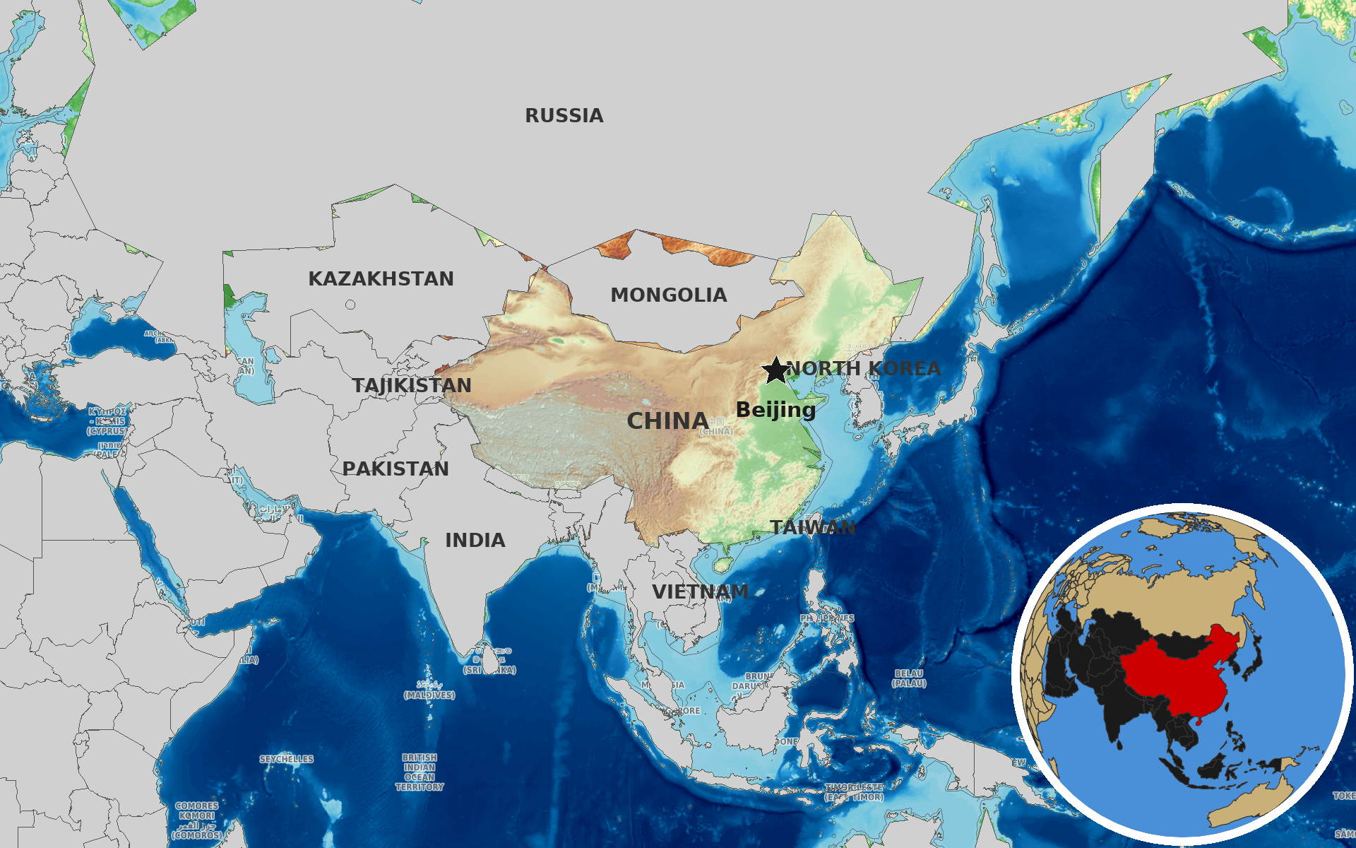 Source: OpenTopoMap / Natural Earth - China
Note: Map generated by NewsFindr for China on June 25, 2026 at 5:59 PM EST