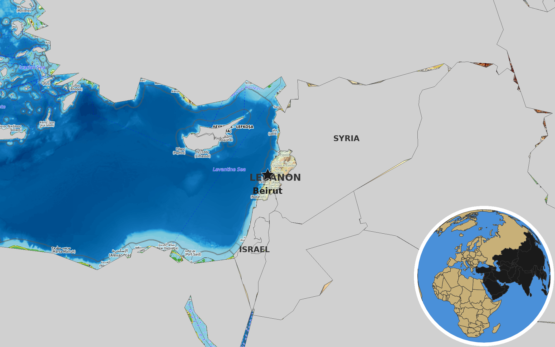 Source: OpenTopoMap / Natural Earth - Lebanon
Note: Map generated by NewsFindr for Lebanon on June 23, 2026 at 12:11 PM EST