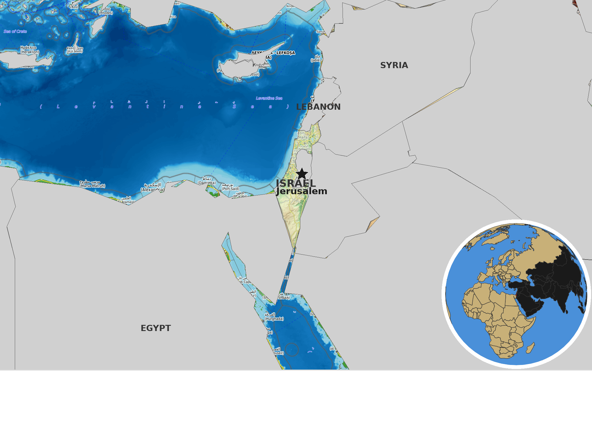 OpenTopoMap / Natural Earth - Israel