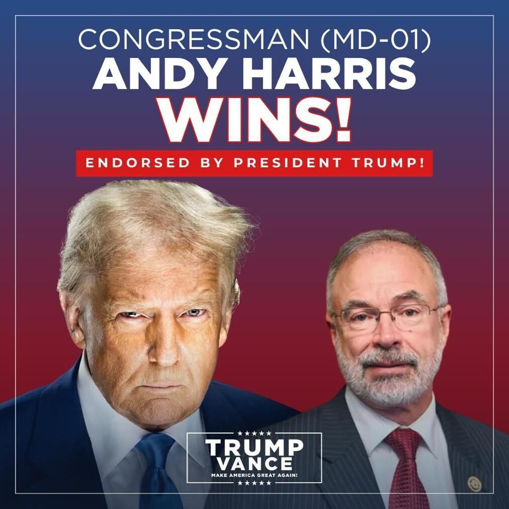 Donald J.Trump celebrates Andy Harris win in Maryland’s 1st district