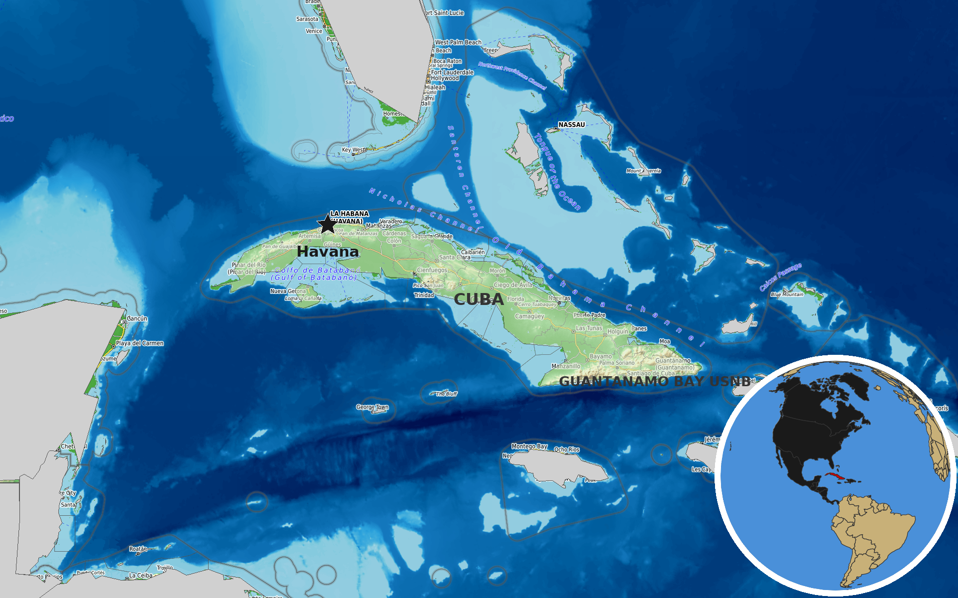 Source: OpenTopoMap / Natural Earth - Cuba
Note: Map generated by NewsFindr for Cuba on June 25, 2026 at 5:59 PM EST