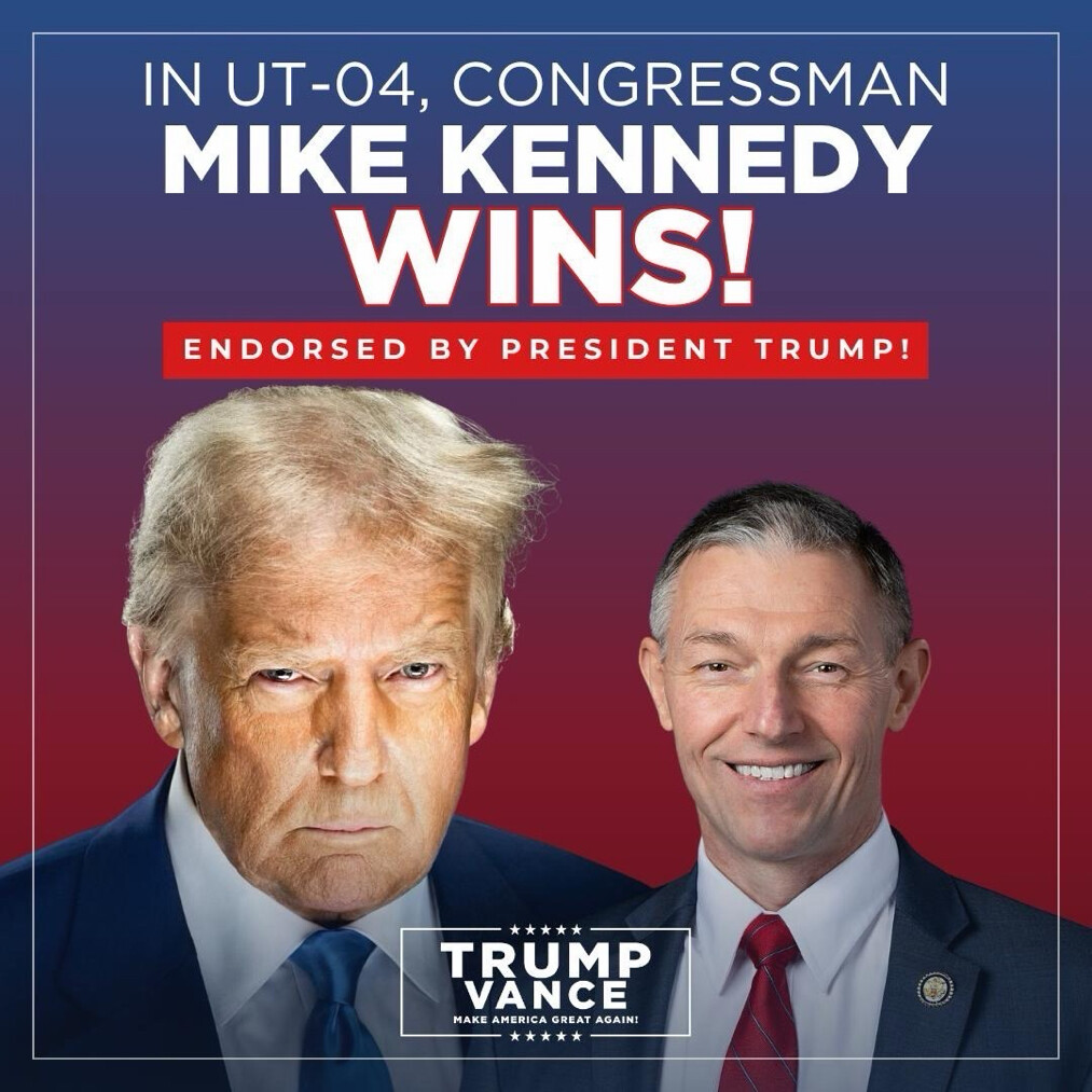 Mike Kennedy wins Utah’s 4th Congressional District with Donald J.Trump’s endorsement