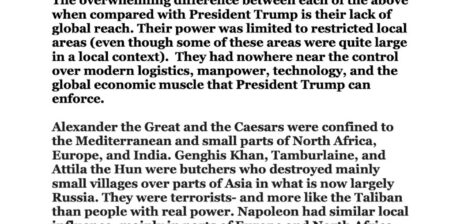 Trump Shares Letter Calling Him “Most Powerful Man the Planet Has Ever Known”