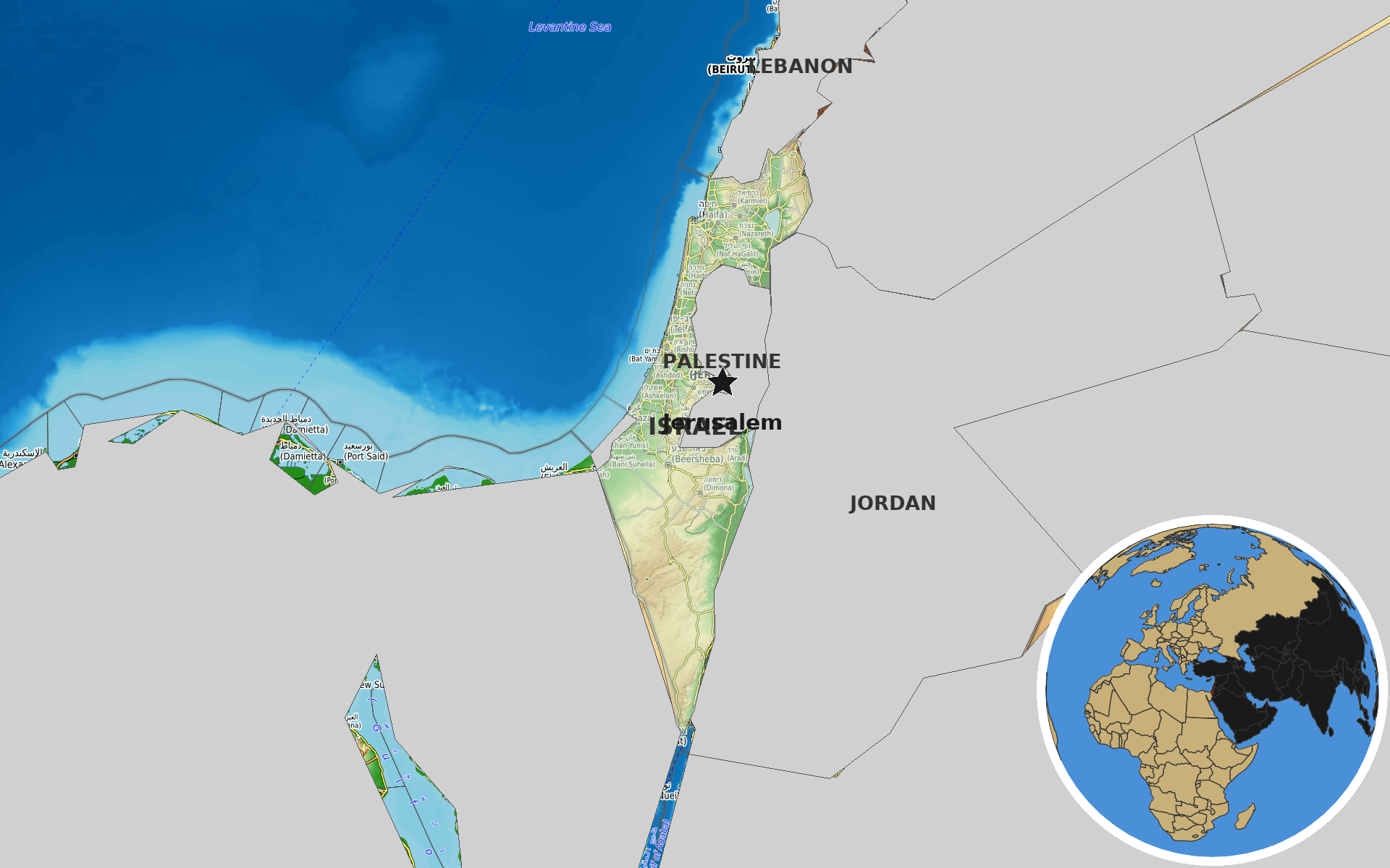 Source: OpenTopoMap / Natural Earth - Israel
Note: Map generated by NewsFindr for Israel on July 13, 2026 at 11:17 AM ET