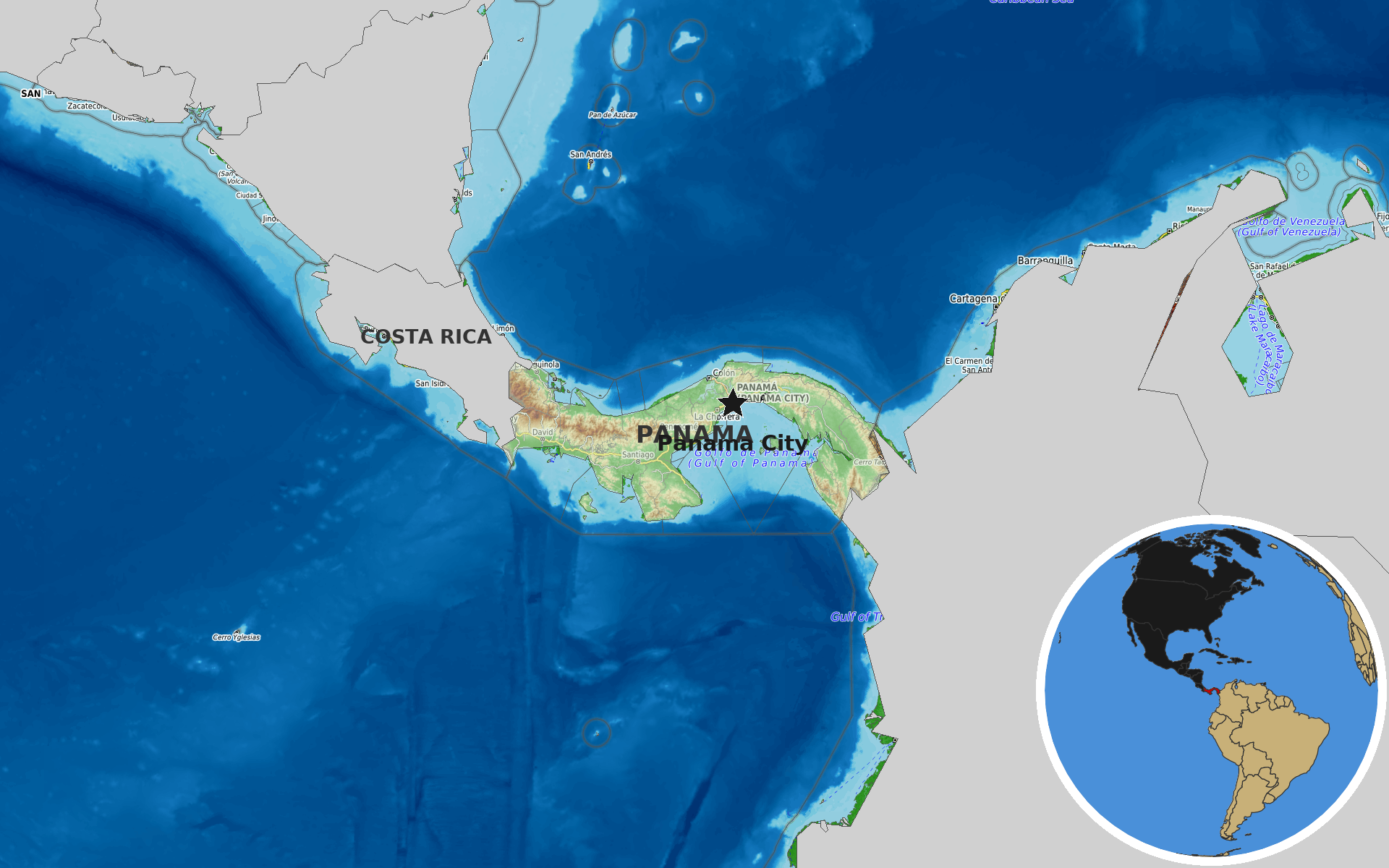 Source: OpenTopoMap / Natural Earth - Panama
Note: Map generated by NewsFindr for Panama on July 16, 2026 at 4:48 PM ET