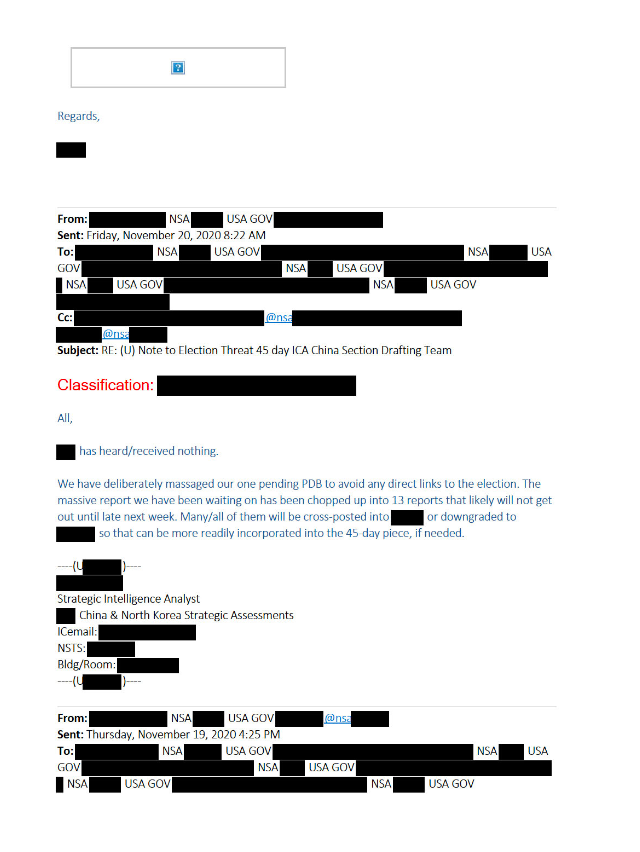Trump posts declassified emails alleging NSA massaged 2020 election intelligence