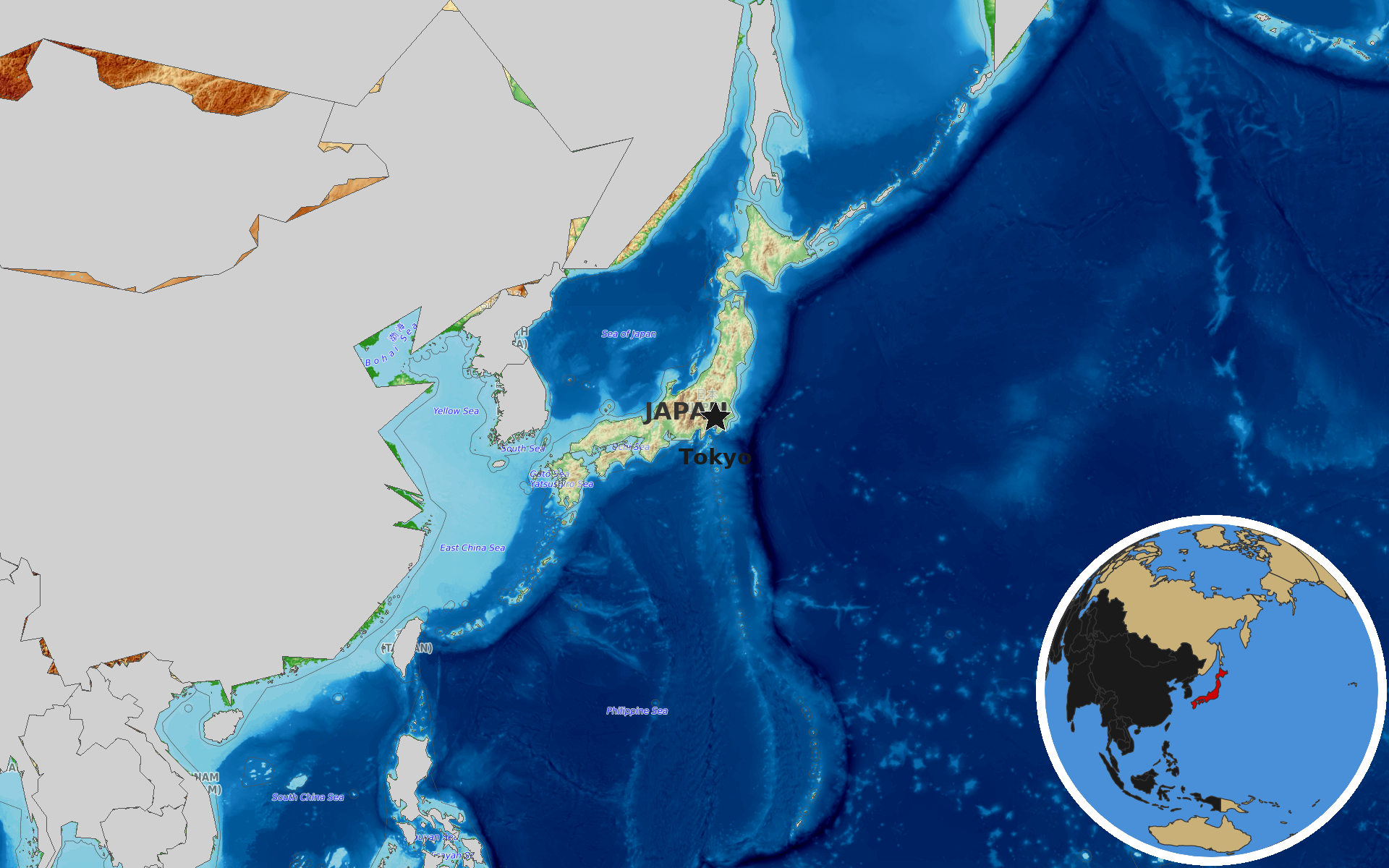 Source: OpenTopoMap / Natural Earth - Japan
Note: Map generated by NewsFindr for Japan on July 16, 2026 at 4:34 PM ET