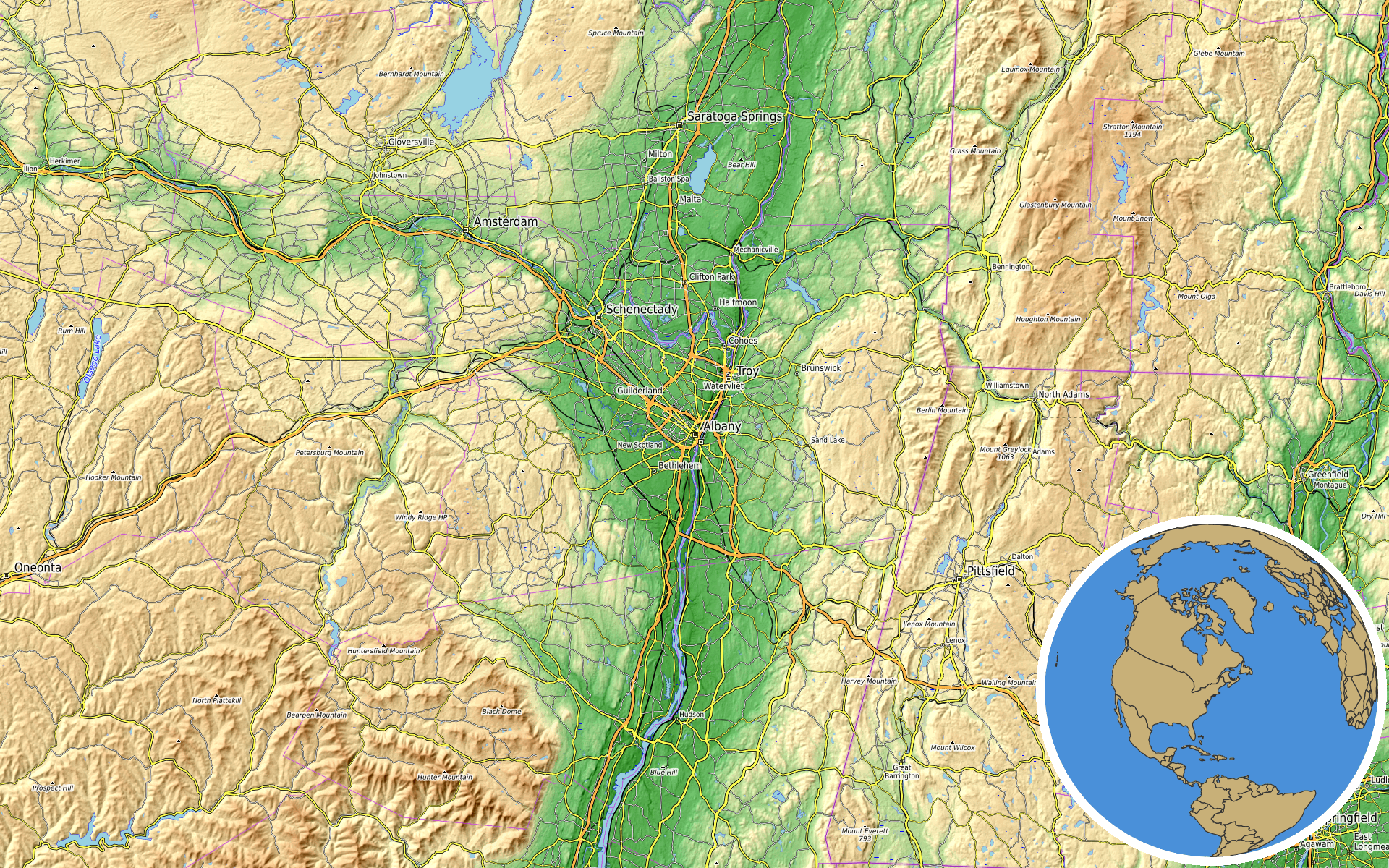 Source: OpenTopoMap / Natural Earth - New York
Note: Map generated by NewsFindr for New York on July 16, 2026 at 4:35 PM ET