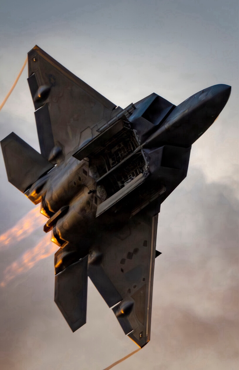 An image of a stealth fighter jet is shared by President Donald J. Trump at Washington D.C.