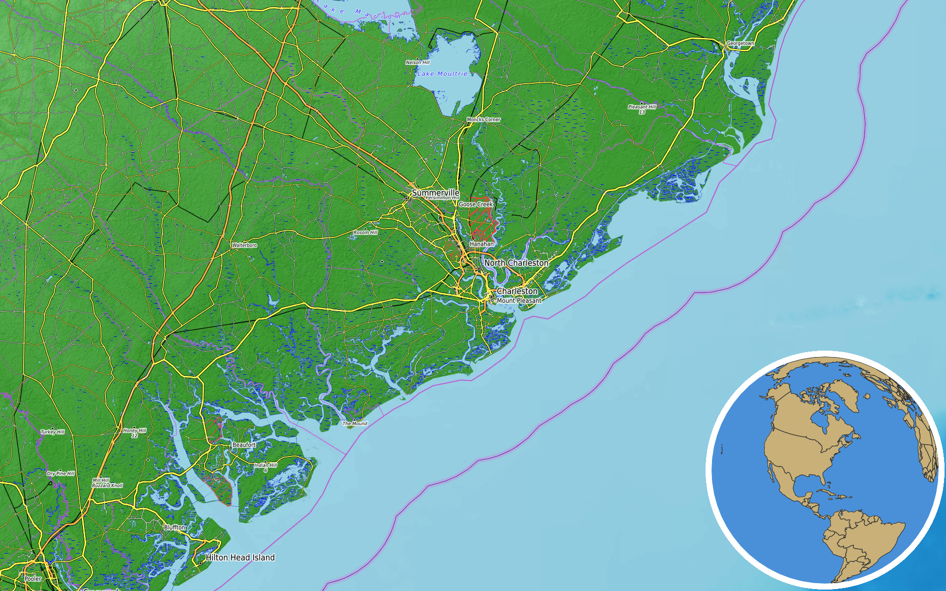 Source: OpenTopoMap / Natural Earth - Charleston, South Carolina
Note: Map generated by NewsFindr for Charleston, South Carolina on July 13, 2026 at 9:58 PM ET