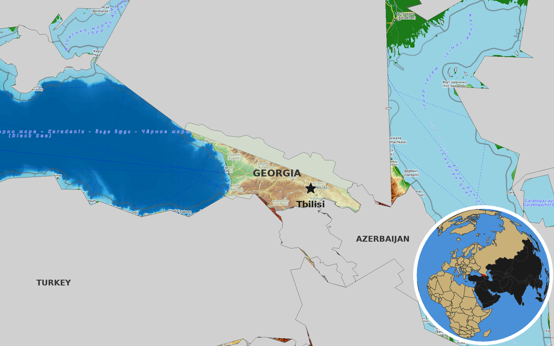 Source: OpenTopoMap / Natural Earth - Georgia
Note: Map generated by NewsFindr for Georgia on July 16, 2026 at 4:44 PM ET