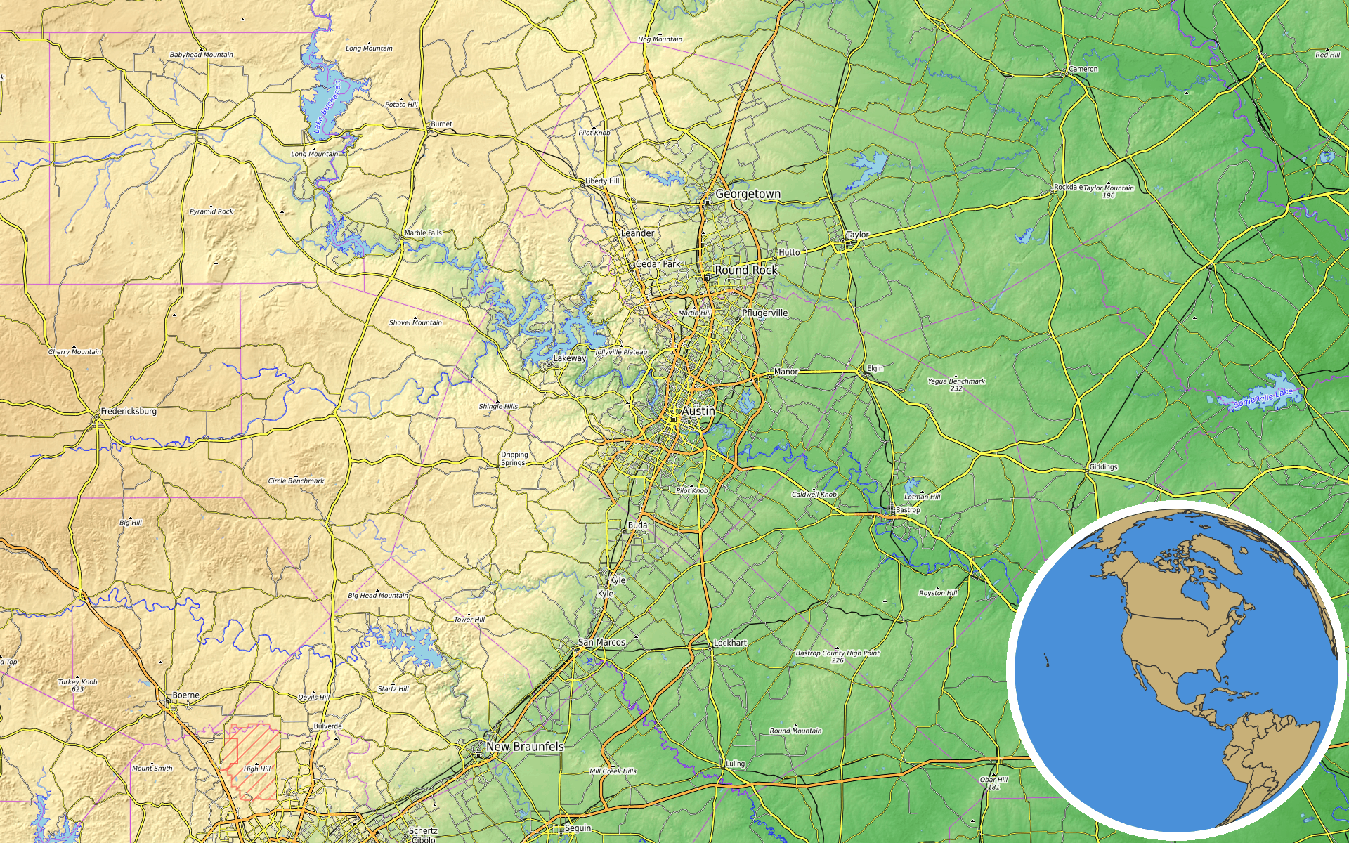 Source: OpenTopoMap / Natural Earth - Texas
Note: Map generated by NewsFindr for Texas on July 16, 2026 at 4:44 PM ET