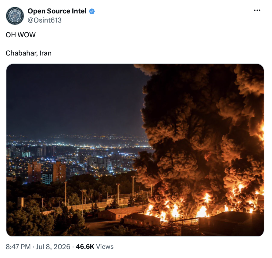 President Donald J. Trump posted on Truth Social on 07/08/2026.