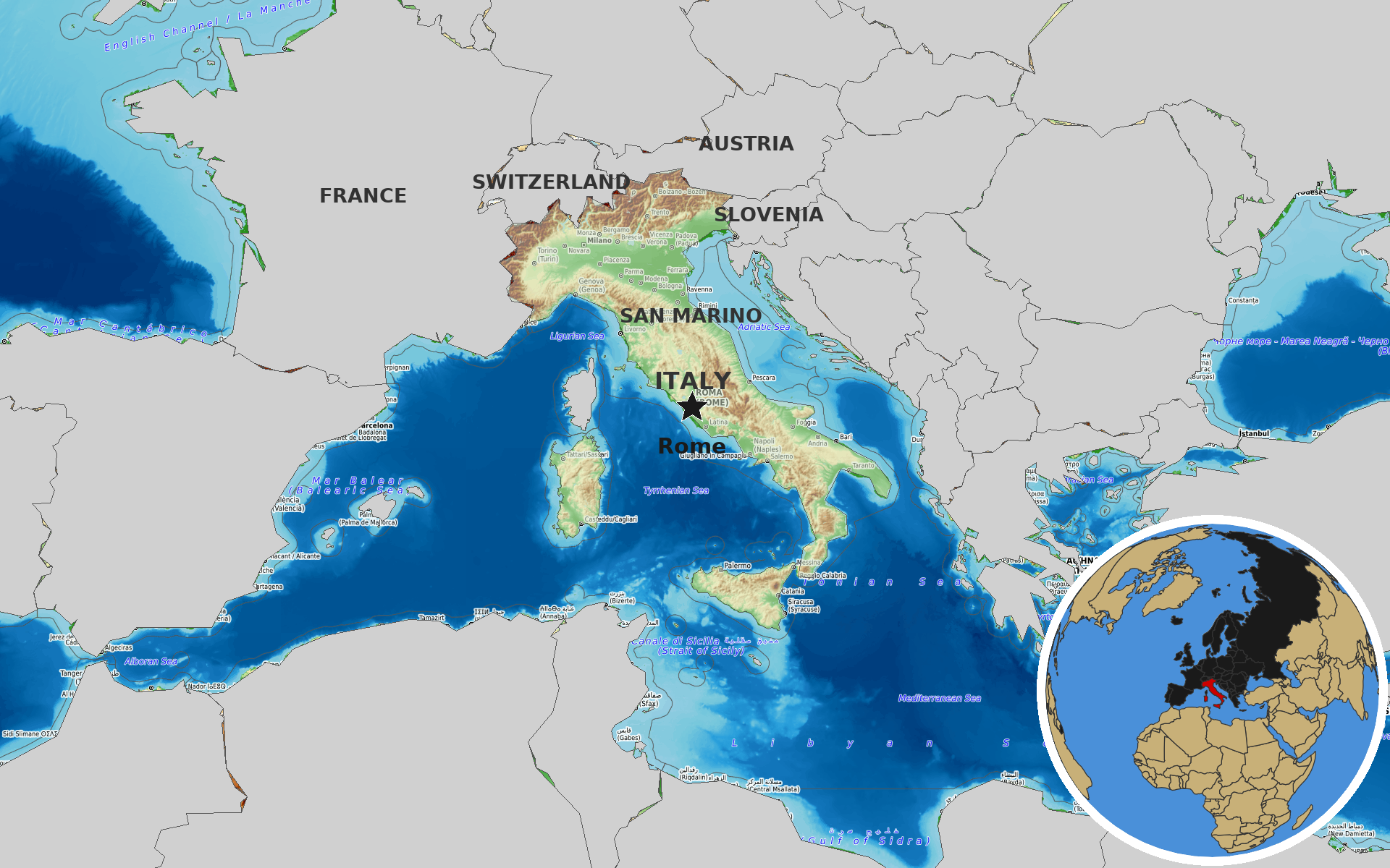 Source: OpenTopoMap / Natural Earth - Italy
Note: Map generated by NewsFindr for Italy on July 16, 2026 at 4:32 PM ET