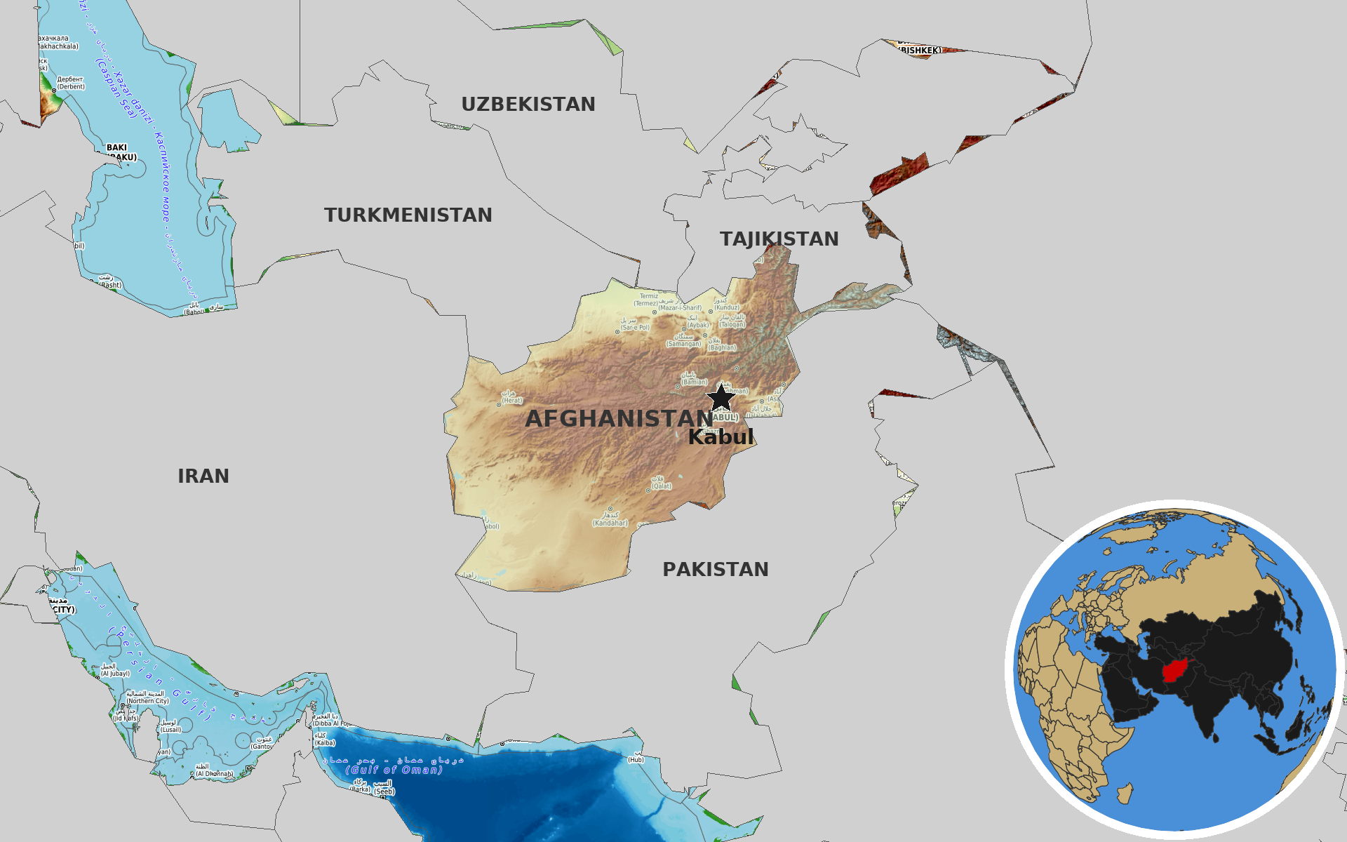 Source: OpenTopoMap / Natural Earth - Afghanistan
Note: Map generated by NewsFindr for Afghanistan on July 16, 2026 at 4:44 PM ET