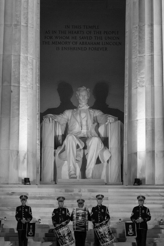 The Lincoln Memorial is pictured with its inscription 'IN THIS TEMPLE AS IN THE HEARTS OF THE PEOPLE FOR WHOM HE SAVED THE UNION THE MEMORY OF ABRAHAM LINCOLN IS ENSHRINED FOREVER' at Washington, D.C. on 07/06/2026.