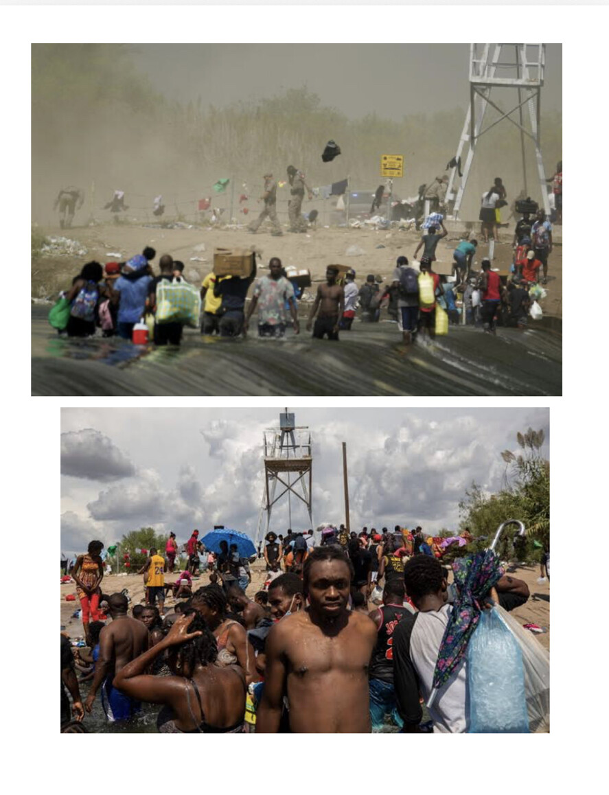 Former President Donald J. Trump posted images of migrants on Truth Social on 07/06/2026.